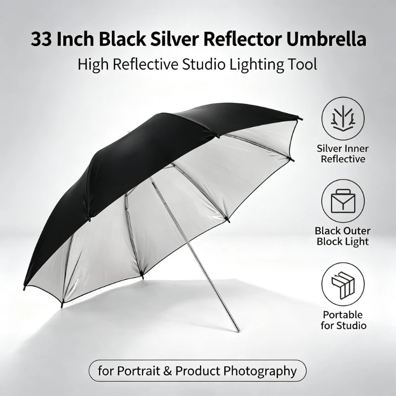 Photography Umbrella Lights - Фотографический зонт 2026 Black Durable, 33
