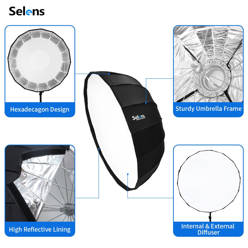 Selens 85 см зонтик радар софт – обзор и цена Photography Umbrella Lights